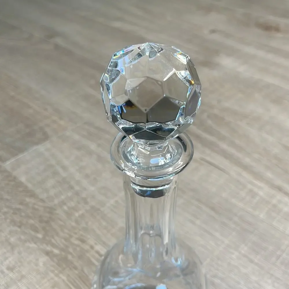 ILLUSIONS Handcut Handblown Samobor Crystal  Decanter Yugoslavia 11.5